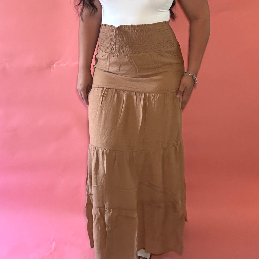 Smocked Skirt (clay)