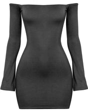 Load image into Gallery viewer, Belen Off The Shoulder Dress (black)
