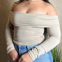 Load image into Gallery viewer, Alena Off The Shoulder Top (cream)
