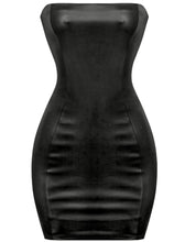 Load image into Gallery viewer, Faux Leather Dress (black)
