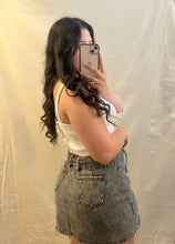 Load image into Gallery viewer, Washed Denim Skirt (black)
