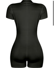 Load image into Gallery viewer, Zip Up Romper (black)
